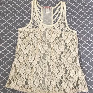 Beautiful Lace tank top with details back